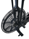 Close up of air bike wheel